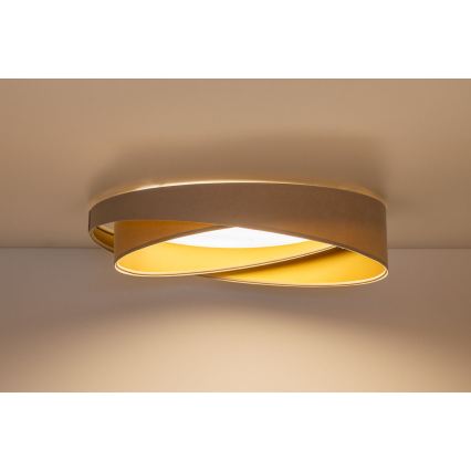 LED dimbar taklampa SMART GALAXY MODERN LED/24W/230V 3000-6500K Ø 55 cm beige/guld + fjärrkontroll