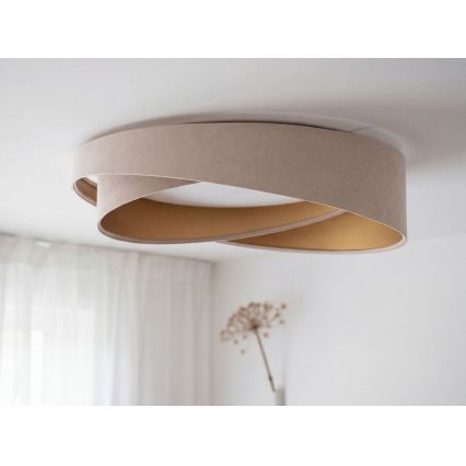 LED dimbar taklampa SMART GALAXY MODERN LED/24W/230V 3000-6500K Ø 55 cm beige/guld + fjärrkontroll