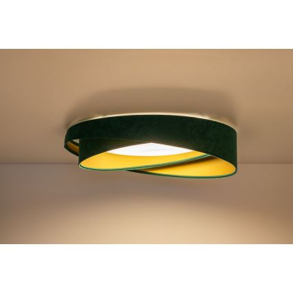 Dimmbar LED-taklampa SMART GALAXY MODERN LED/24W/230V 3000-6500K Ø 55 cm grön/guld + fjärrkontroll