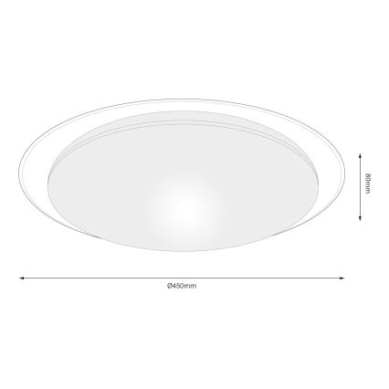 Dimmbar LED-taklampa SONIC LED/35W/230V 3000-6000K Ø 45 cm vit + fjärrkontroll