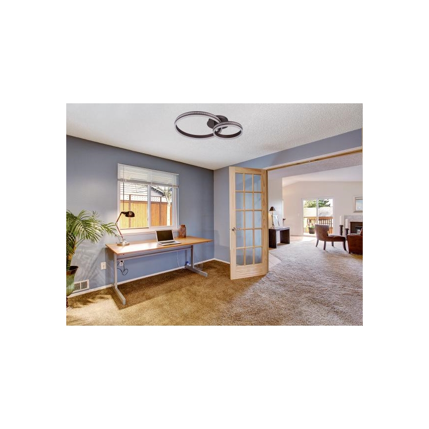 Dimbar LED-taklampa, ytmonterad, 110W/230V, 3000–6500 K + fjärrkontroll