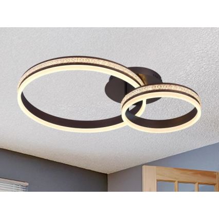 Dimbar LED-taklampa, ytmonterad, 110W/230V, 3000–6500 K + fjärrkontroll