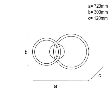 Dimbar LED-taklampa, ytmonterad, 110W/230V, 3000–6500 K + fjärrkontroll