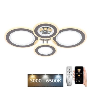 Dimbar LED ytmonterad ljuskrona LED/100W/230V 3000-6500K + fjärrkontroll