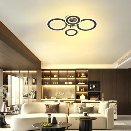 Dimbar LED ytmonterad ljuskrona LED/100W/230V 3000-6500K + fjärrkontroll
