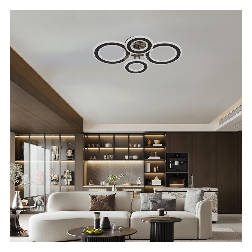 Dimbar LED ytmonterad ljuskrona LED/100W/230V 3000-6500K + fjärrkontroll
