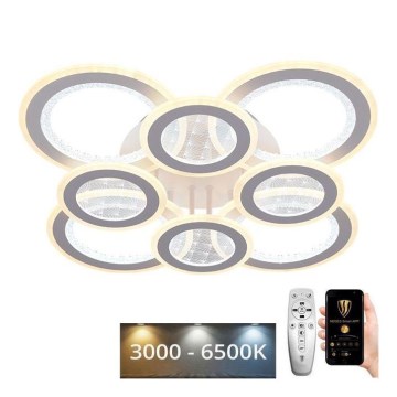 Dimbar LED ytmonterad ljuskrona LED/200W/230V 3000-6500K + fjärrkontroll