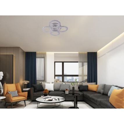 Dimbar LED ytmonterad ljuskrona LED/55W/230V 3000-6500K + fjärrkontroll