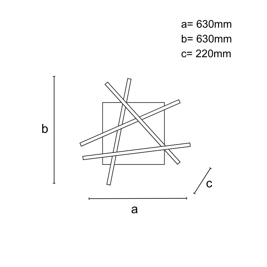 Dimbar LED ytmonterad ljuskrona LED/60W/230V 3000-6500K + fjärrkontroll