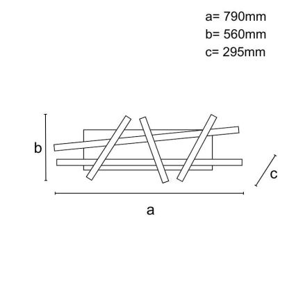 Dimbar LED ytmonterad ljuskrona LED/60W/230V 3000-6500K + fjärrkontroll