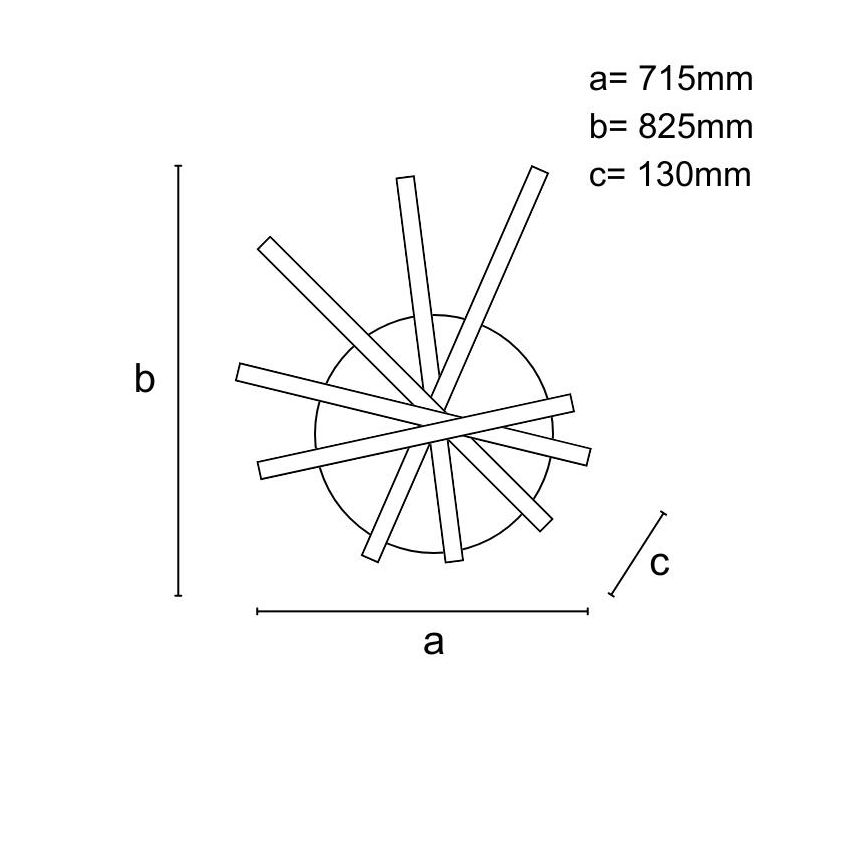 Dimbar LED ytmonterad ljuskrona LED/75W/230V 3000-6500K + fjärrkontroll
