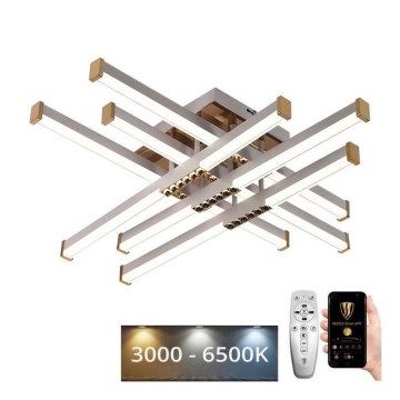 Dimbar LED ytmonterad ljuskrona LED/90W/230V 3000-6500K + fjärrkontroll