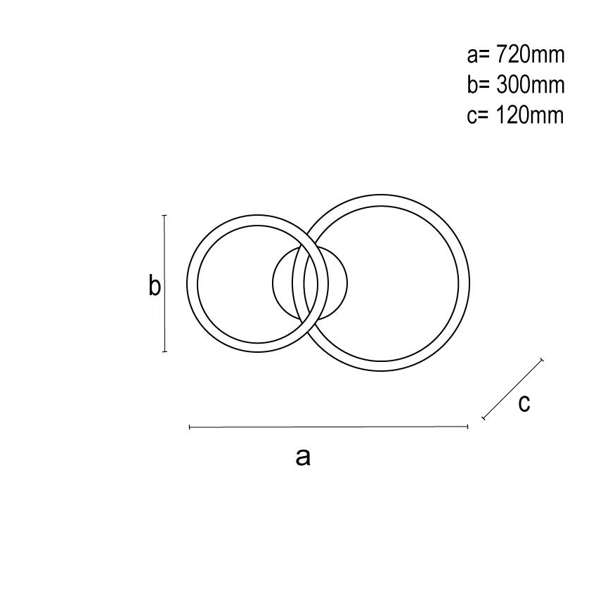 Dimbar LED-ytmonterad taklampa, 110 W, 230 V, 3000–6500 K – med fjärrkontroll