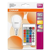 Dimbar RGBW LED-lampa RETROFIT E14/4,5W/230V 2700K + Fjärrstyrd - Osram