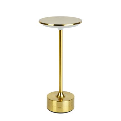 Dimmbar uppladdningsbar LED-bordslampa NEW YORK LED/1,8W/5V 2700K/4000K/6500K 1200 mAh guld