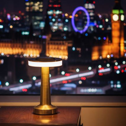 LED dimbar uppladdningsbar bordslampa LONDON LED/2W/5V 2700K/4000K/6500K 400 mAh guld