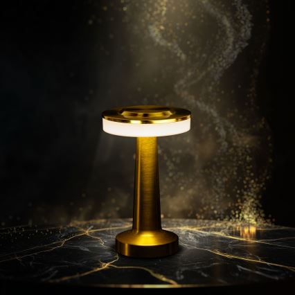 LED dimbar uppladdningsbar bordslampa LONDON LED/2W/5V 2700K/4000K/6500K 400 mAh guld