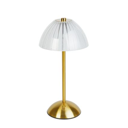 LED dimbar uppladdningsbar bordslampa PARIS LED/2W/5V 2700K/4000K/6500K 800 mAh guldfärgad