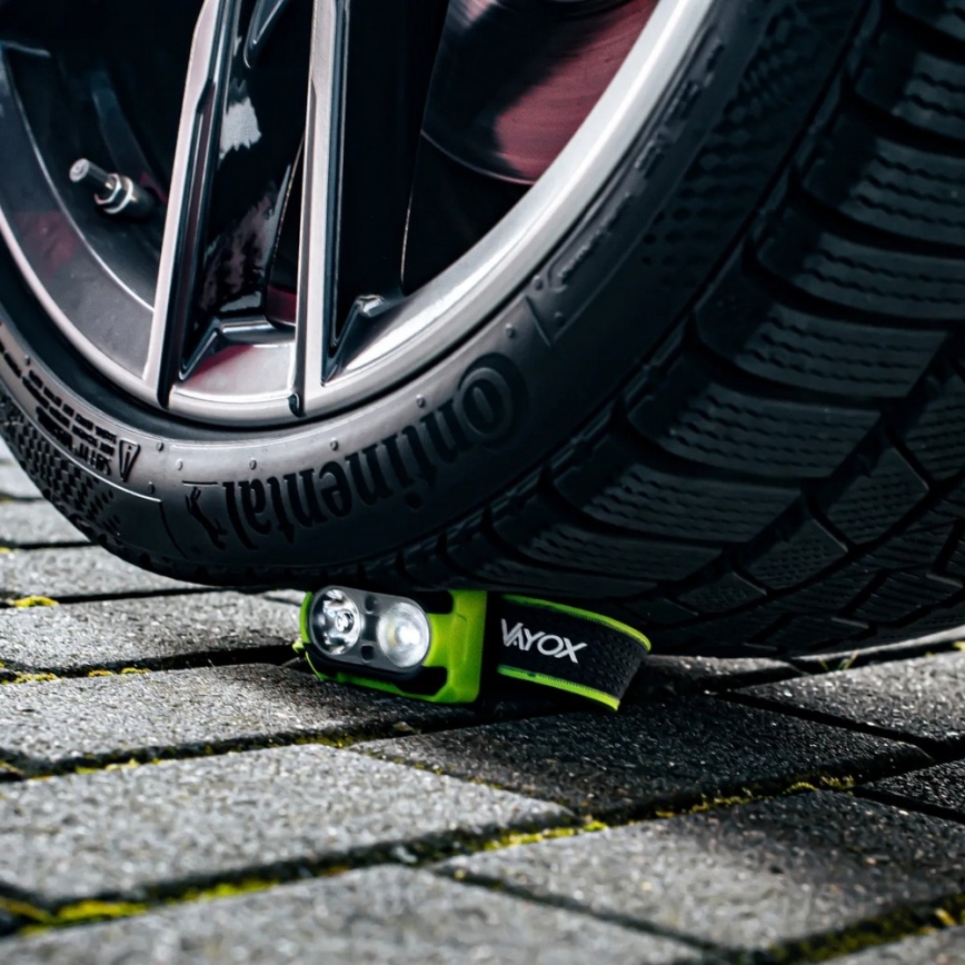 Dimmbar uppladdningsbar LED-pannlampa med sensor och rött ljus LED/10W/5V/3xAAA IP44 600 lm 1200 mAh