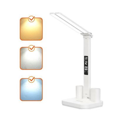 LED-dimbar uppladdningsbar skrivbordslampa NOBLITE P LED/5W/5V 3000/4000/6000K 2200 mAh vit