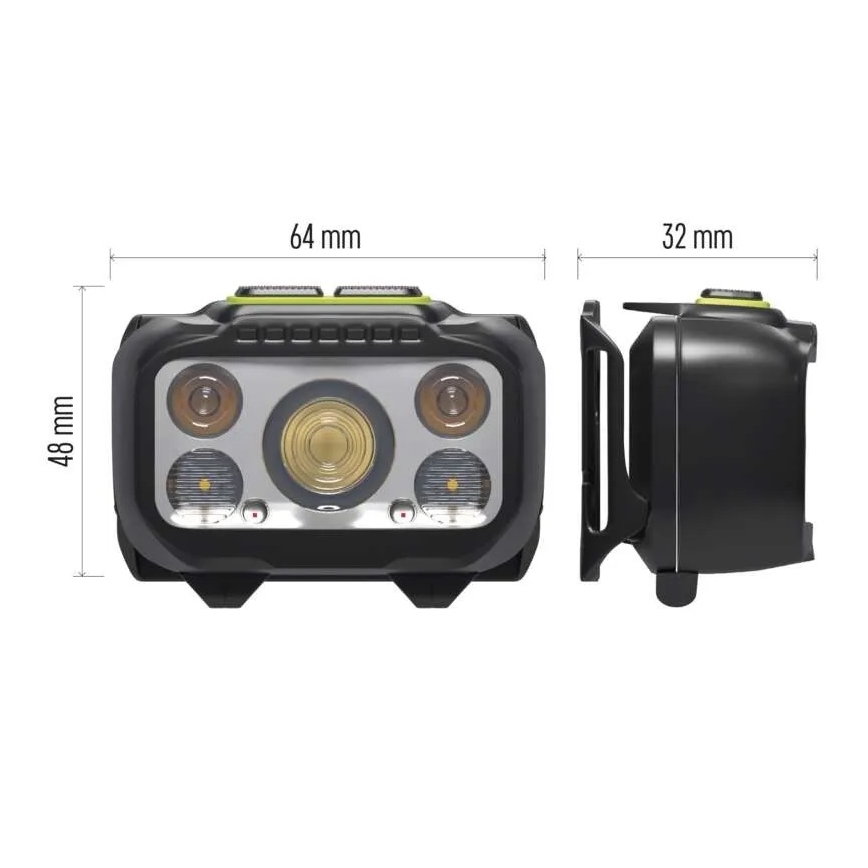 Dimbar uppladdningsbar pannlampa LED/3xAAA/1000 mAh 3,7V