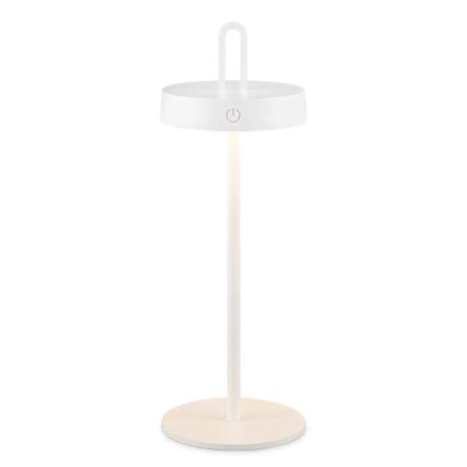 Dimmbar, uppladdningsbar utomhusbordslampa med beröringsstyrning SHINE LED/1,5W/3,7V 3000 mAh IP44 vit