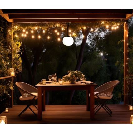 LED dimbar uppladdningsbar utomhuslampa VENEZIA LED/1,5W/5V 2500K IP54 2600 mAh svart