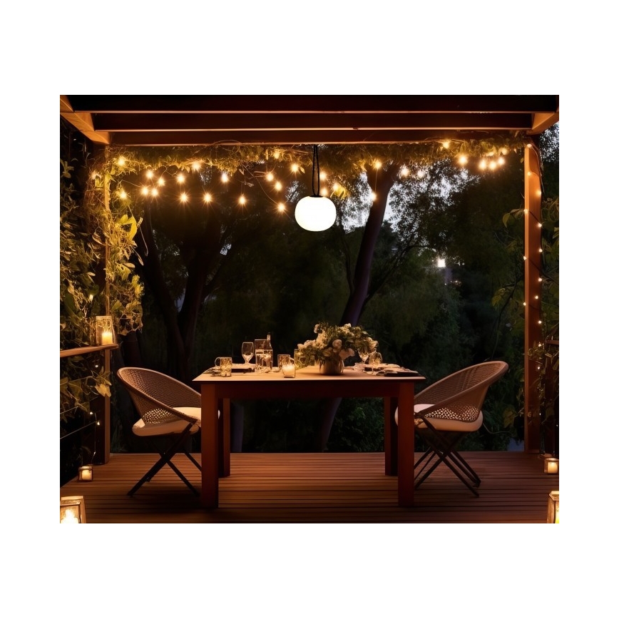 LED dimbar uppladdningsbar utomhuslampa VENEZIA LED/1,5W/5V 2500K IP54 2600 mAh svart