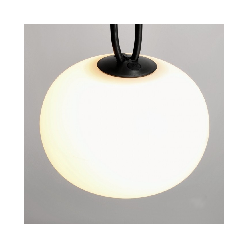 LED dimbar uppladdningsbar utomhuslampa VENEZIA LED/1,5W/5V 2500K IP54 2600 mAh svart