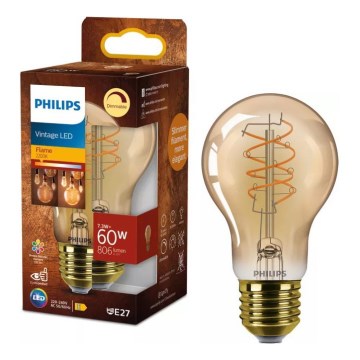 Dimbar VINTAGE LED-lampa Philips A60 E27, 7,3 W, 230 V, 2200 K