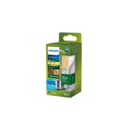 Dimbara LED-lampa ULTRAEFFICIENT VINTAGE Philips A60 E27/5,2W/230V 2700K