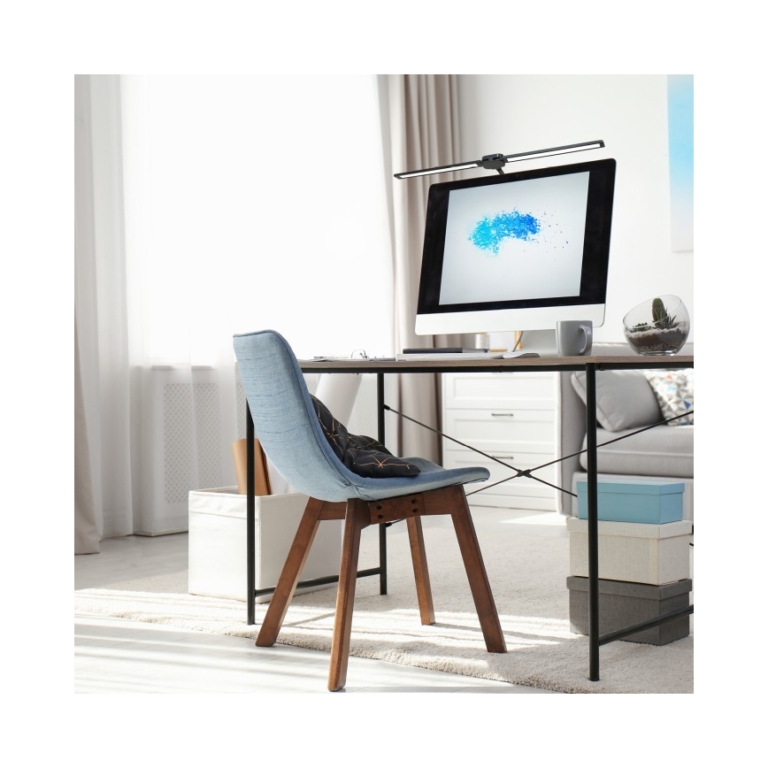 Dimbara LED-skrivbordslampa USB TENUIX DUO LED/14W/5V 3000-6000K svart