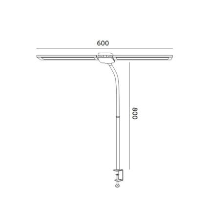 Dimbara LED-skrivbordslampa USB TENUIX DUO LED/14W/5V 3000-6000K svart