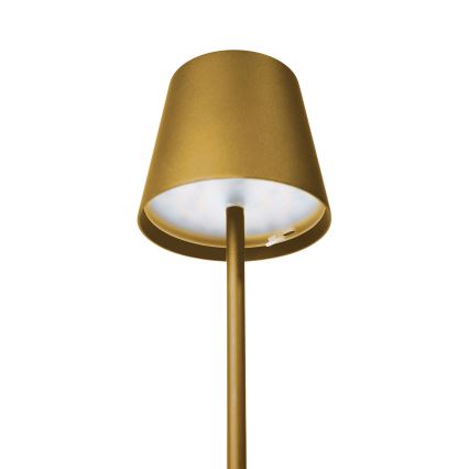 Dimbara LED-uppladdningsbar utomhusbordslampa LED/4W/4000 mAh 3000/4000/5500K IP44 guld