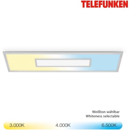 LED RGBW dimbar panel LED/20W/230V 3000-6500K 25x100 cm silverfärgad + fjärrkontroll