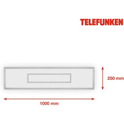 LED RGBW dimbar panel LED/20W/230V 3000-6500K 25x100 cm silverfärgad + fjärrkontroll