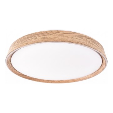 Dimbart LED-takarmatur ILVI LED/30W/230V 2700-6500K Ø 40 cm träfinish + fjärrkontroll