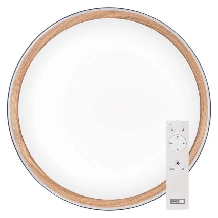 LED dimbar taklampa ILVI LED/30W/230V 2700-6500K Ø 40 cm svart/beige + fjärrkontroll