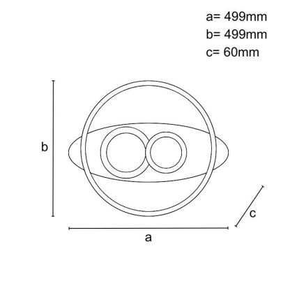 Dimbart LED-takarmatur LED/105W/230V 3000-6500K + fjärrkontroll