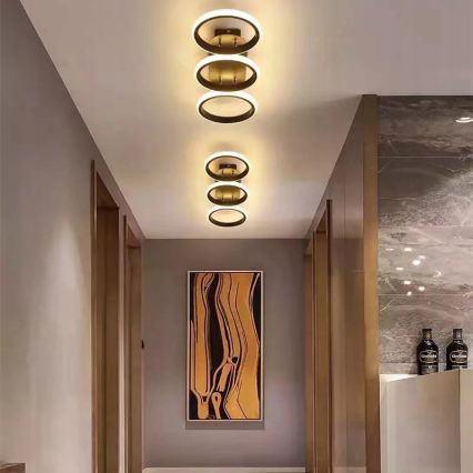 Dimbart LED takarmatur LED/30W/230V 3000-6500K svart Wi-Fi Tuya + fjärrkontroll