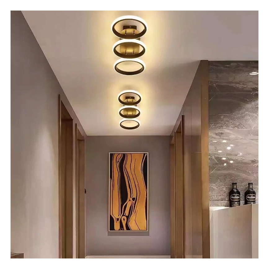 Dimbart LED takarmatur LED/30W/230V 3000-6500K svart Wi-Fi Tuya + fjärrkontroll