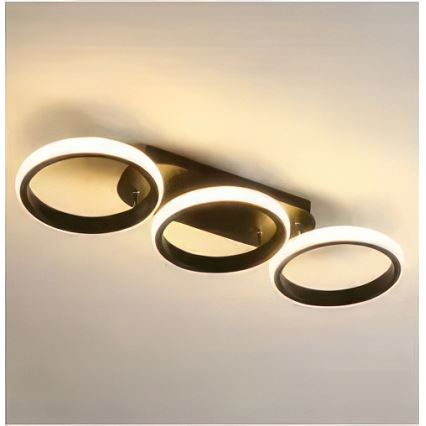 Dimbart LED takarmatur LED/30W/230V 3000-6500K svart Wi-Fi Tuya + fjärrkontroll