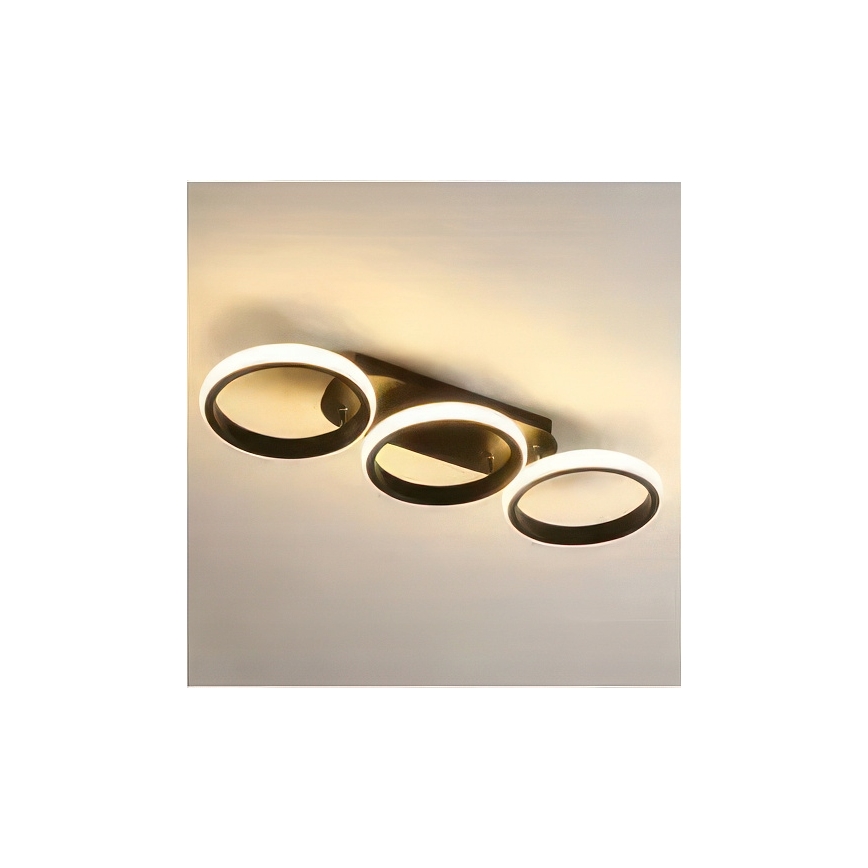 Dimbart LED takarmatur LED/30W/230V 3000-6500K svart Wi-Fi Tuya + fjärrkontroll