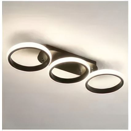 Dimbart LED takarmatur LED/30W/230V 3000-6500K svart Wi-Fi Tuya + fjärrkontroll