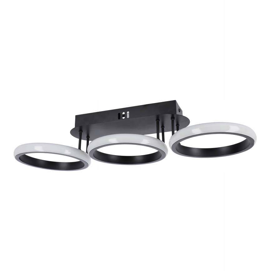 Dimbart LED takarmatur LED/30W/230V 3000-6500K svart Wi-Fi Tuya + fjärrkontroll