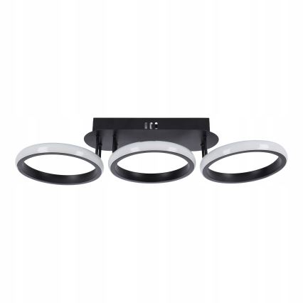 Dimbart LED takarmatur LED/30W/230V 3000-6500K svart Wi-Fi Tuya + fjärrkontroll