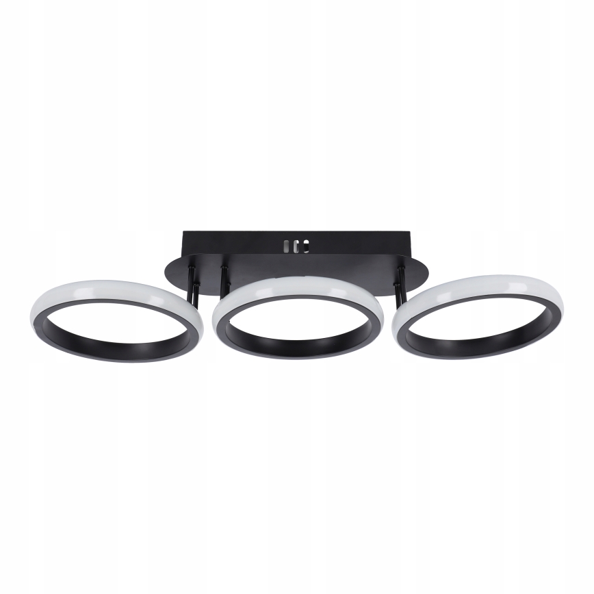 Dimbart LED takarmatur LED/30W/230V 3000-6500K svart Wi-Fi Tuya + fjärrkontroll