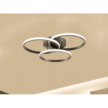 LED-dimbar taklampa LED/70W/230V 3000–6500K svart + fjärrkontroll