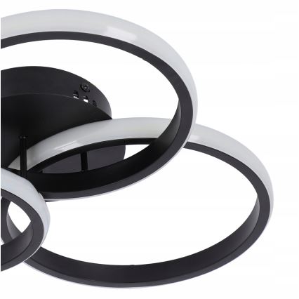 LED-dimbar taklampa LED/70W/230V 3000–6500K svart + fjärrkontroll