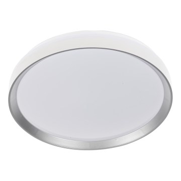 Dimbart LED-takarmatur LIXAN LED/47W/230V 3000-6500K diam. 38,6 cm vit/silver + fjärrkontroll